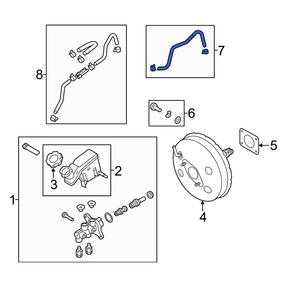 Kia OE 591303W000 Brake Vacuum Hose