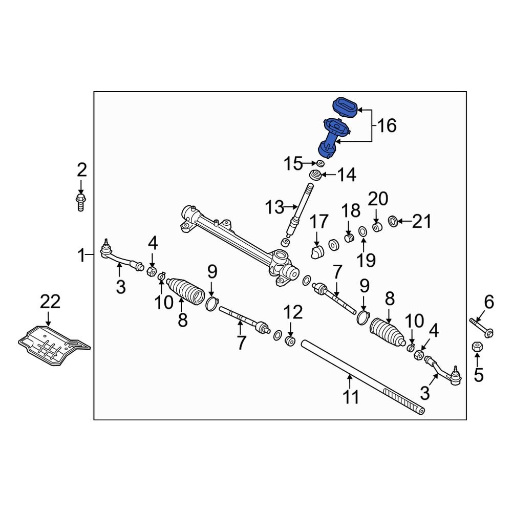 Kia OE 56516D3100 Rack and Pinion Cap
