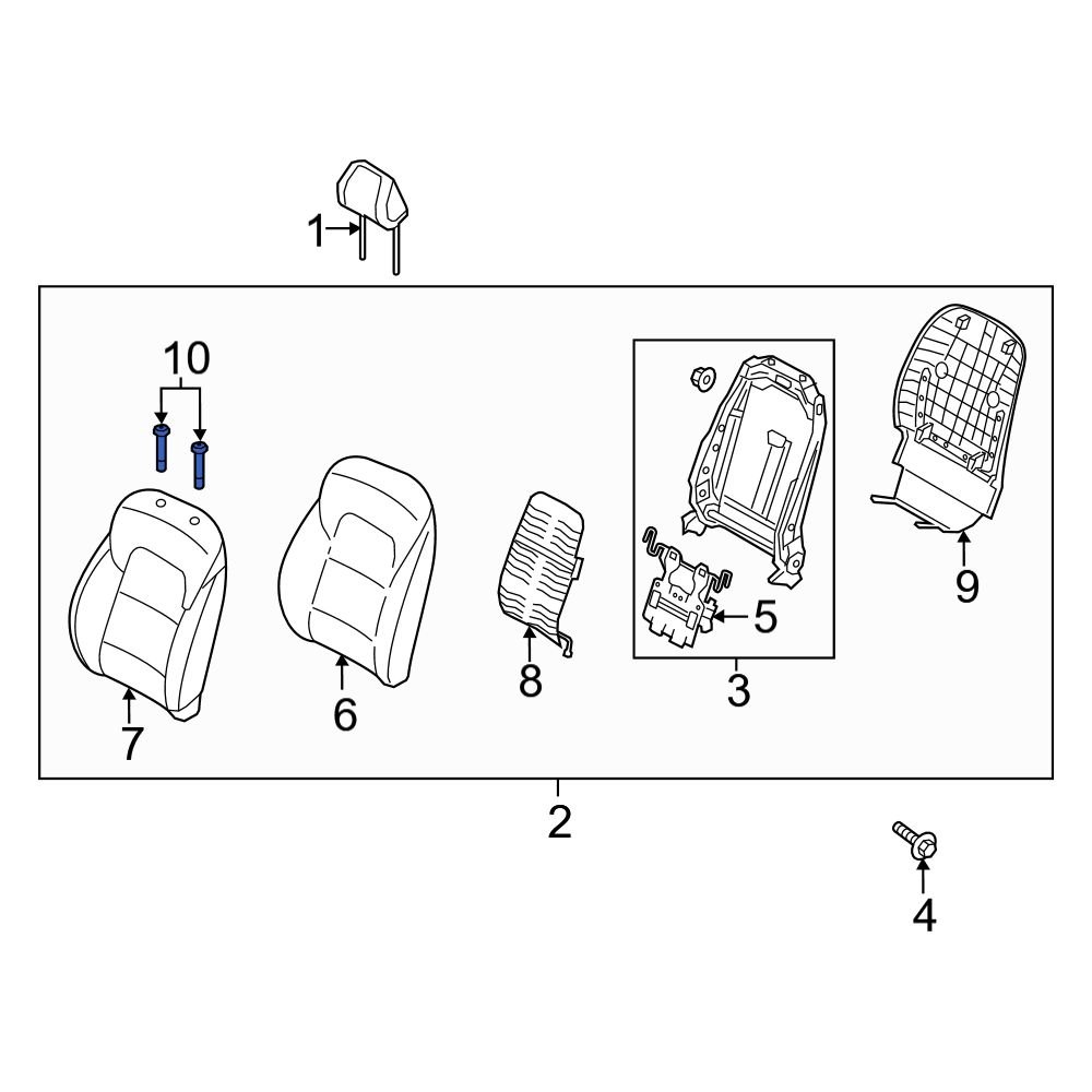 Kia OE 88722D9000GBU Front Left Headrest Guide