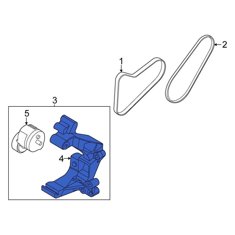Kia OE 353012S003 Belt Tensioner Bracket