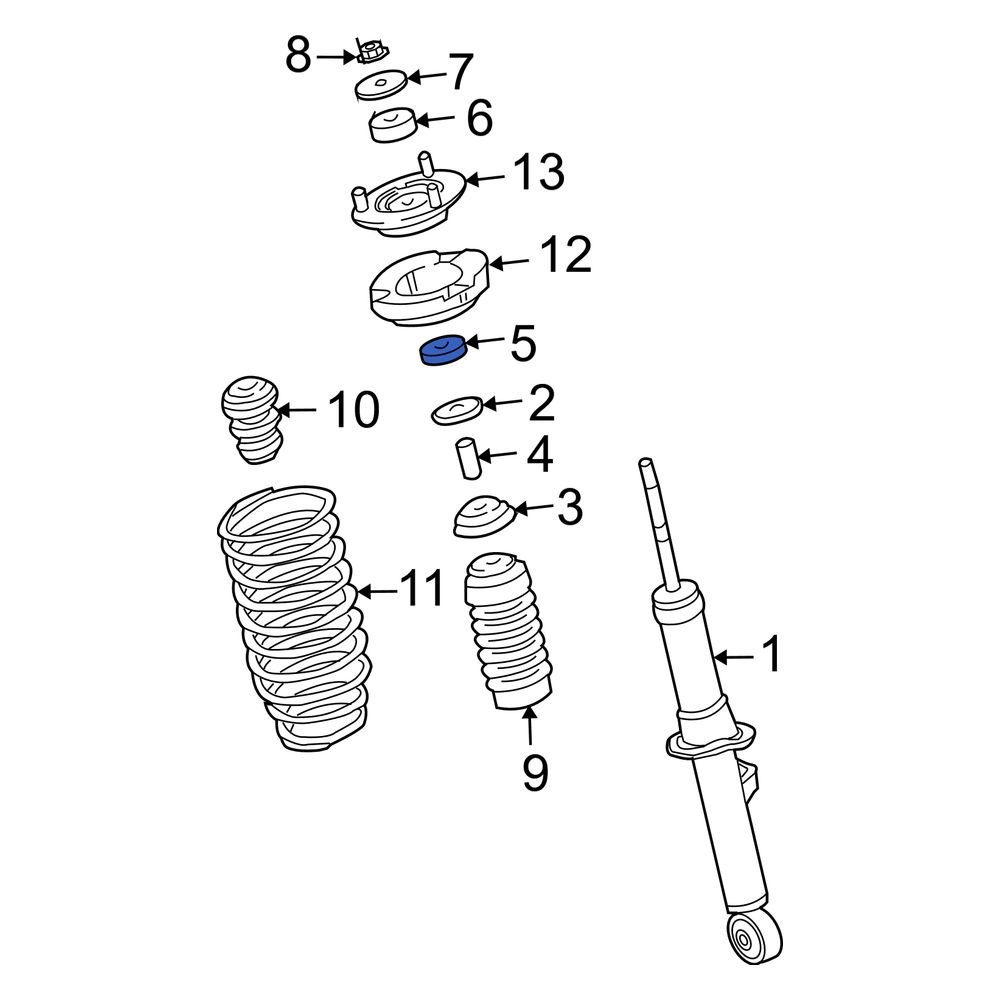Kia OE 546073E000 Lower Suspension Shock Absorber Mount Insulator
