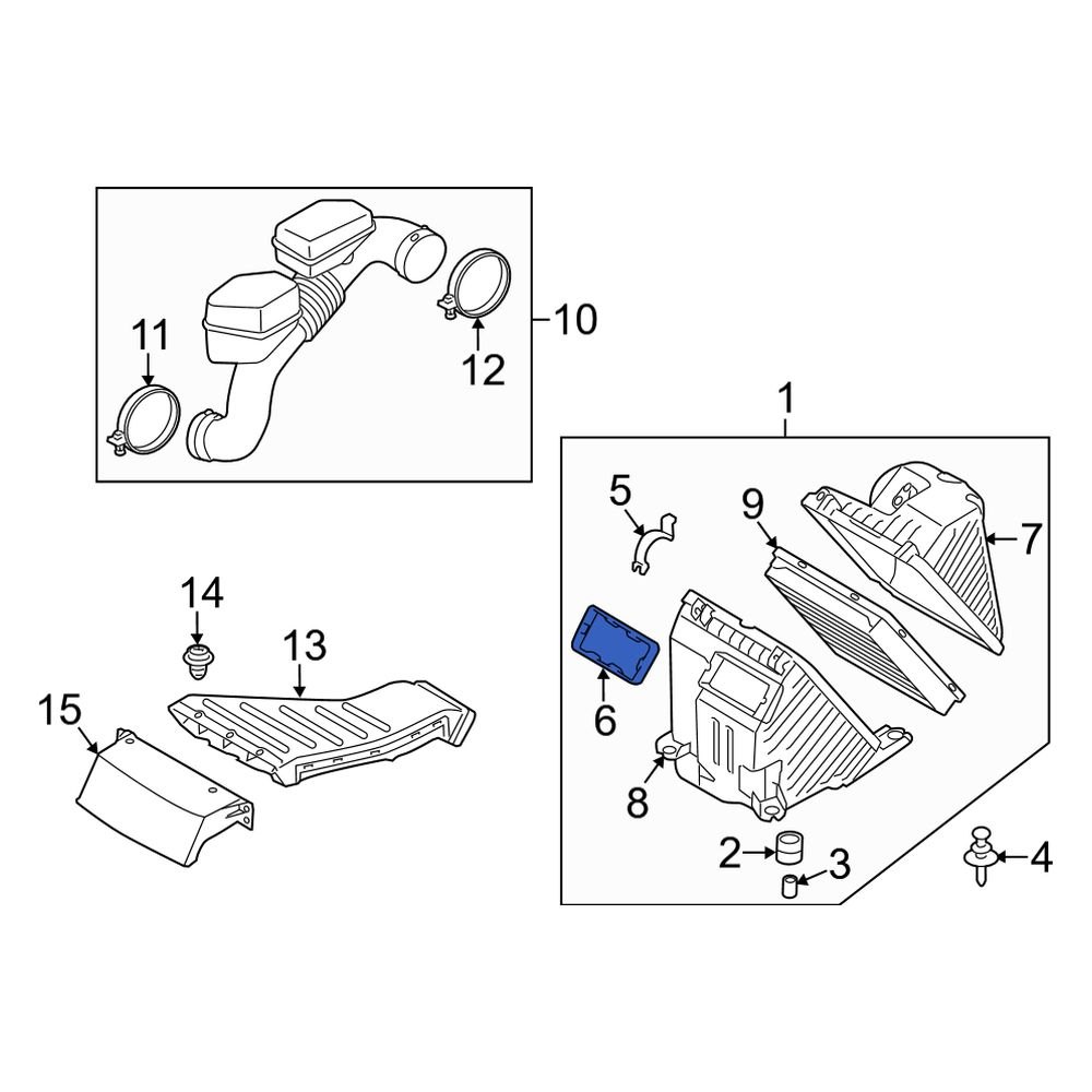Kia OE 281172P100 Engine Air Intake Hose Seal