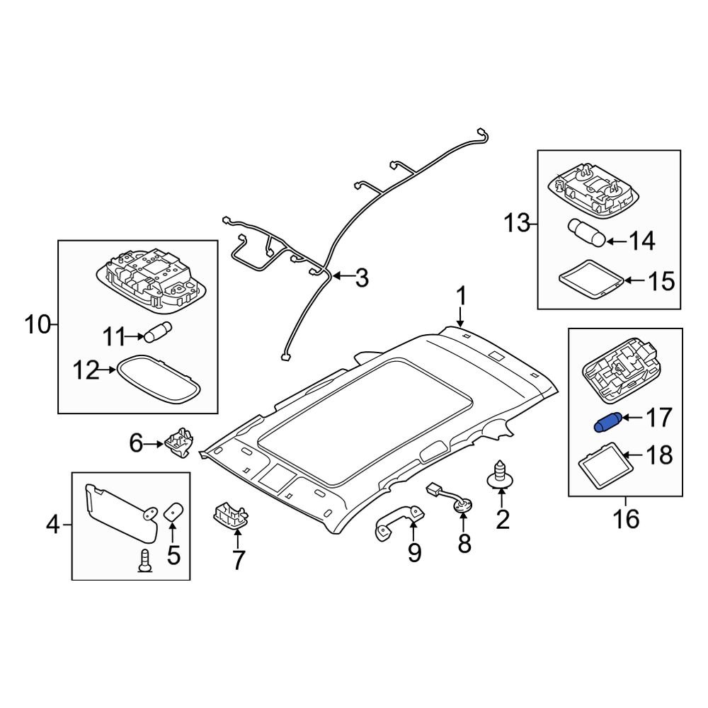 Kia OE 1864508019N - Trunk Light Bulb