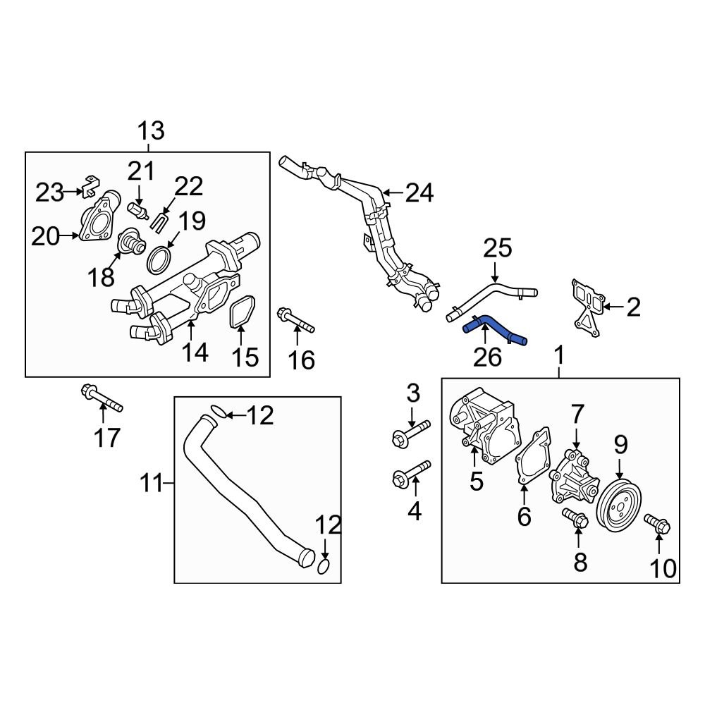Kia OE 97311C5300 HVAC Heater Hose