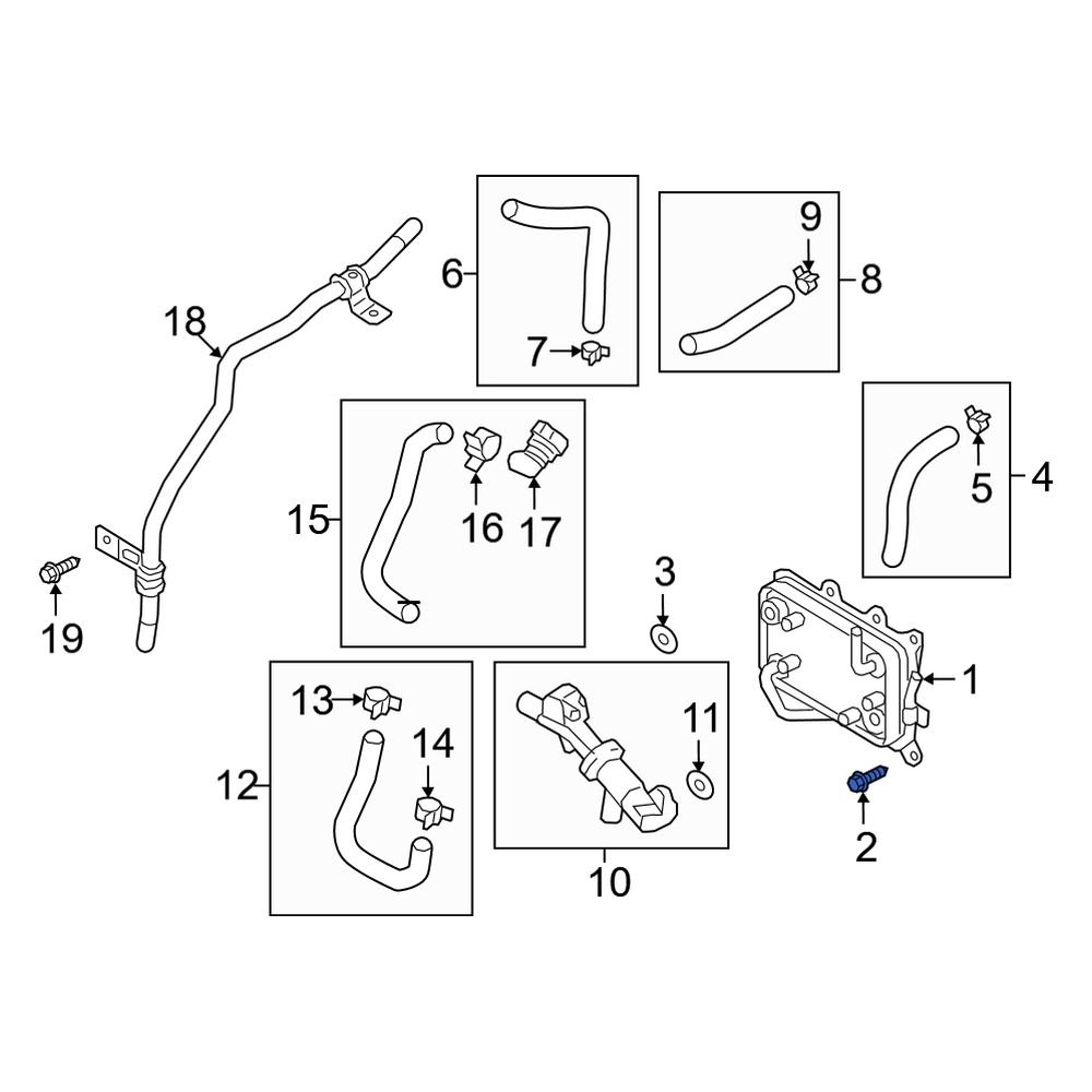 Kia OE 1125106166K - Automatic Transmission Oil Cooler Bolt