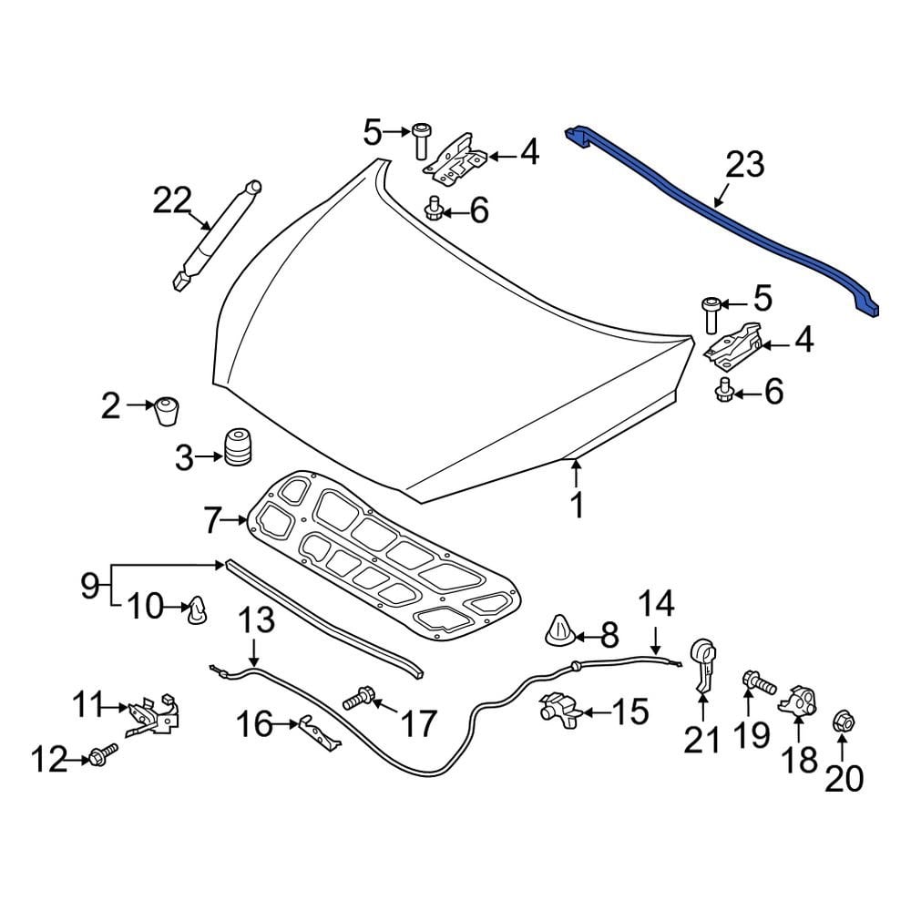 Kia Oe 86430c5000 - Front Cowl Cover Seal