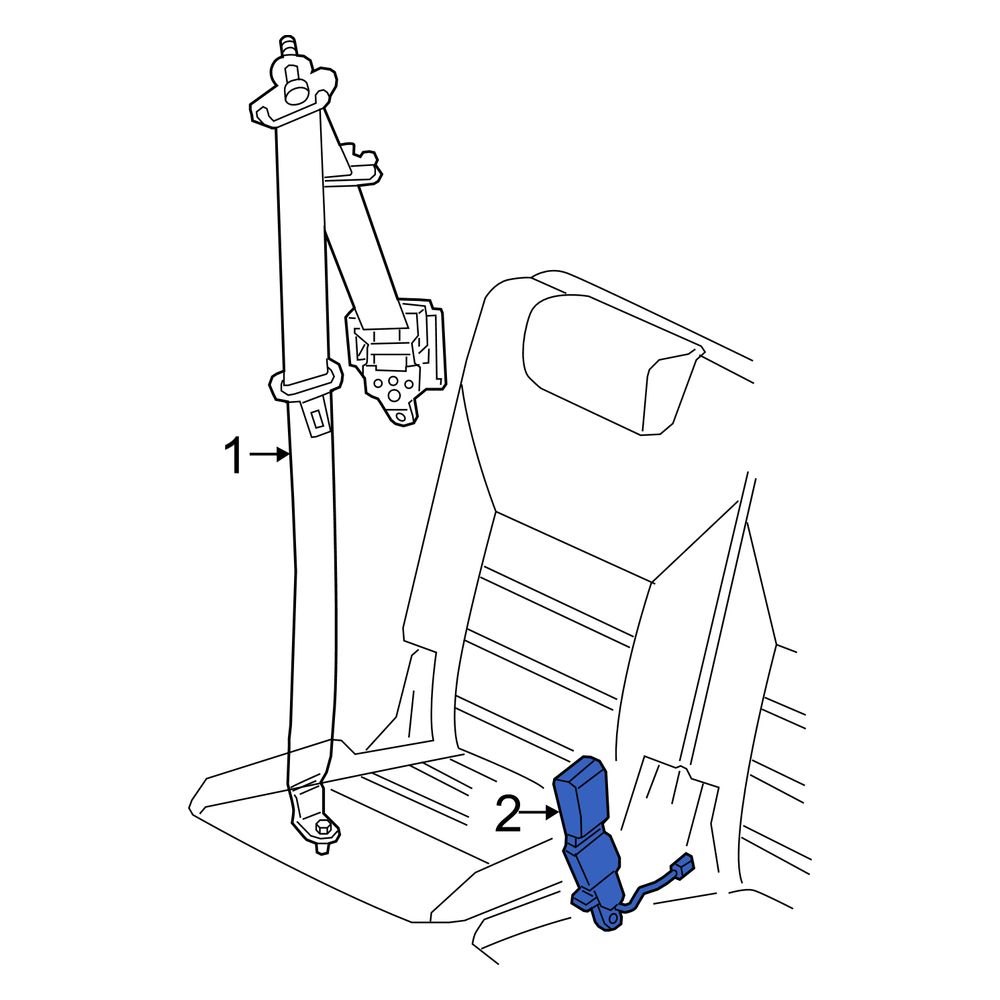 Kia OE 89840C6550WK Rear Seat Belt Receptacle