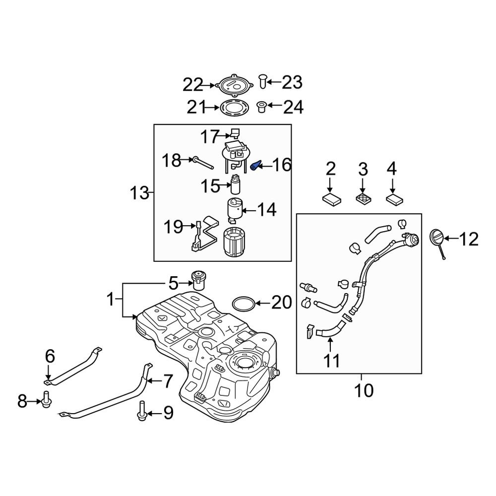Kia OE 353422E500 Fuel Pressure Sensor