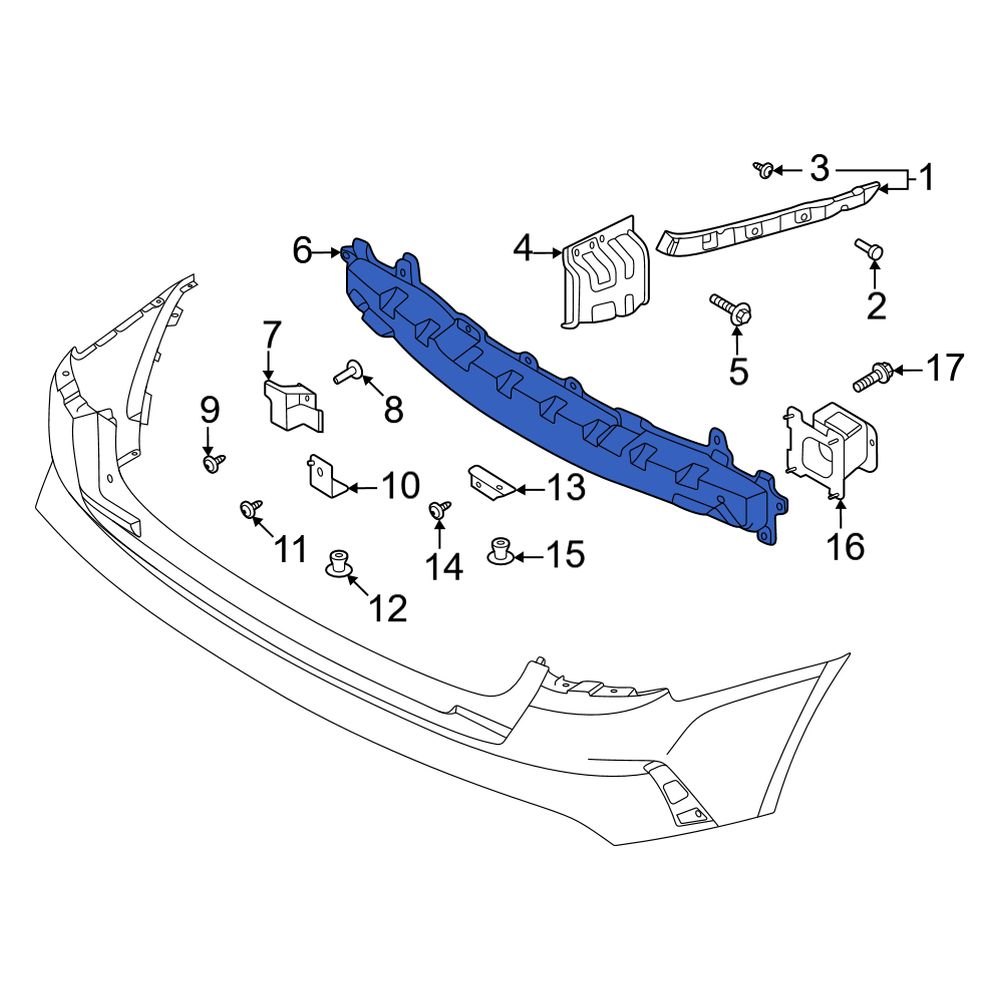 Kia OE 86631P2010 Rear Bumper Impact Bar