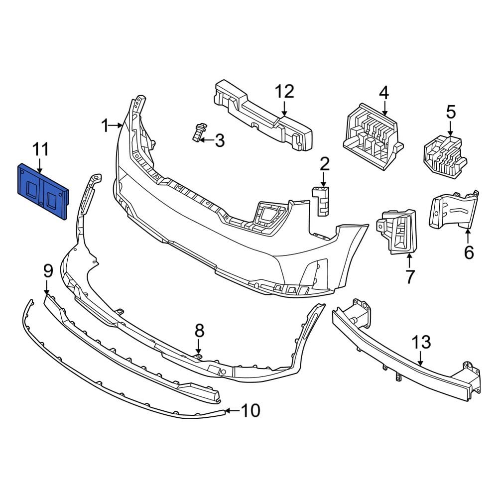 Kia Oe R Ja Front License Plate Bracket