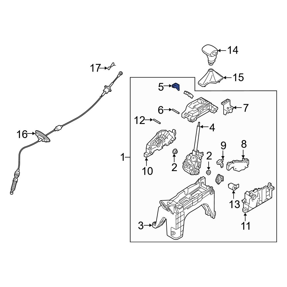 Kia OE 46730D4100 Automatic Transmission Shift Lever Bracket