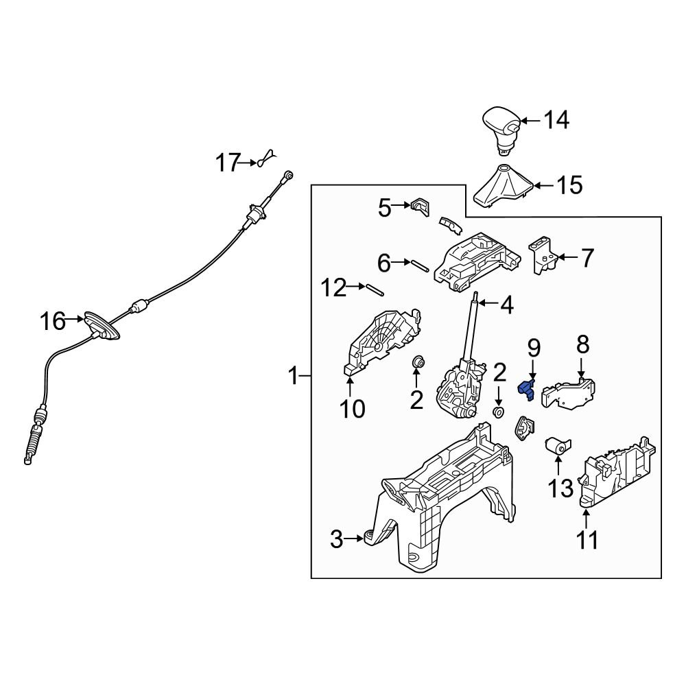 Kia OE 46760D4100 Electronic Parking Brake Control Switch