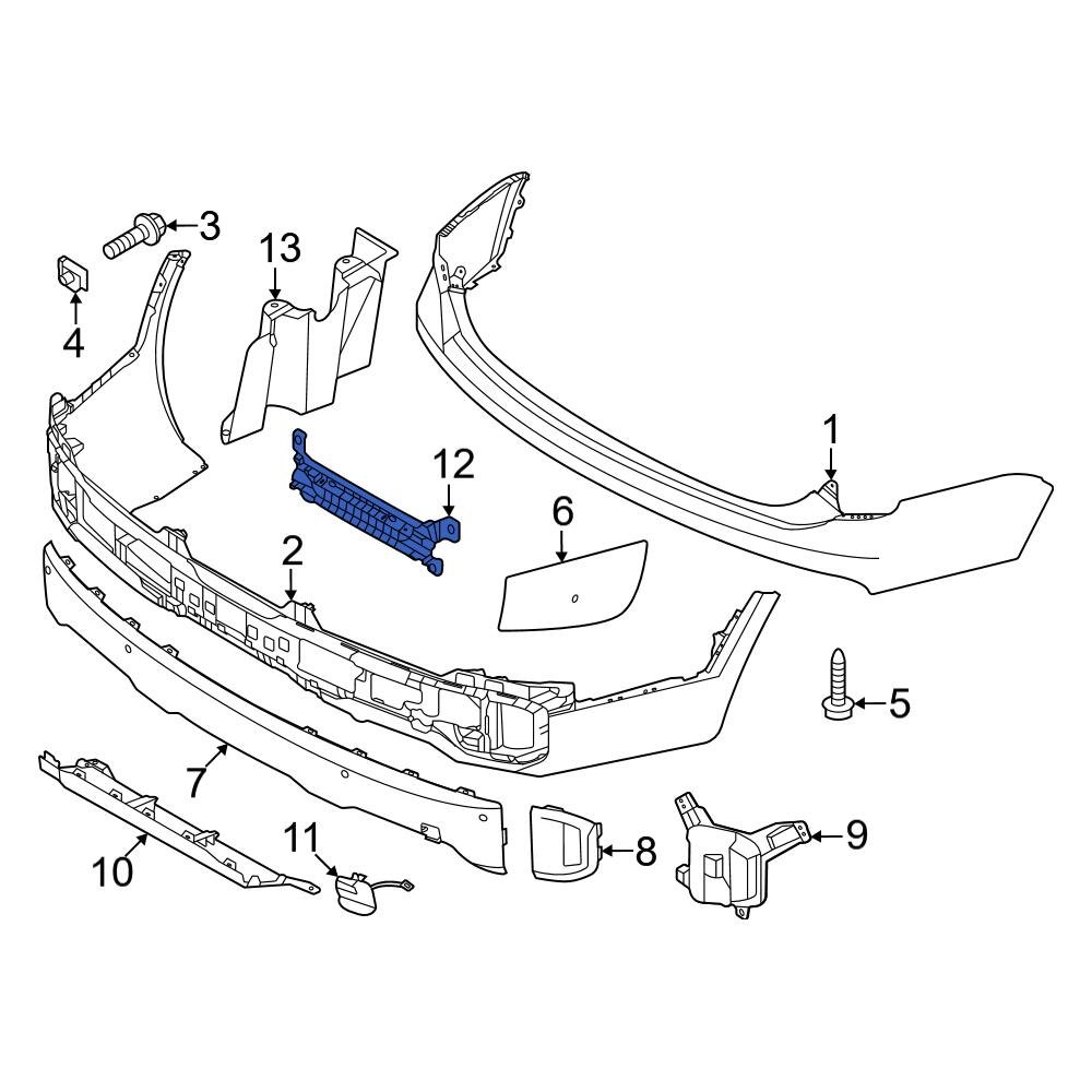 Kia OE 86627S9500 - Rear Lower Bumper Cover Bracket