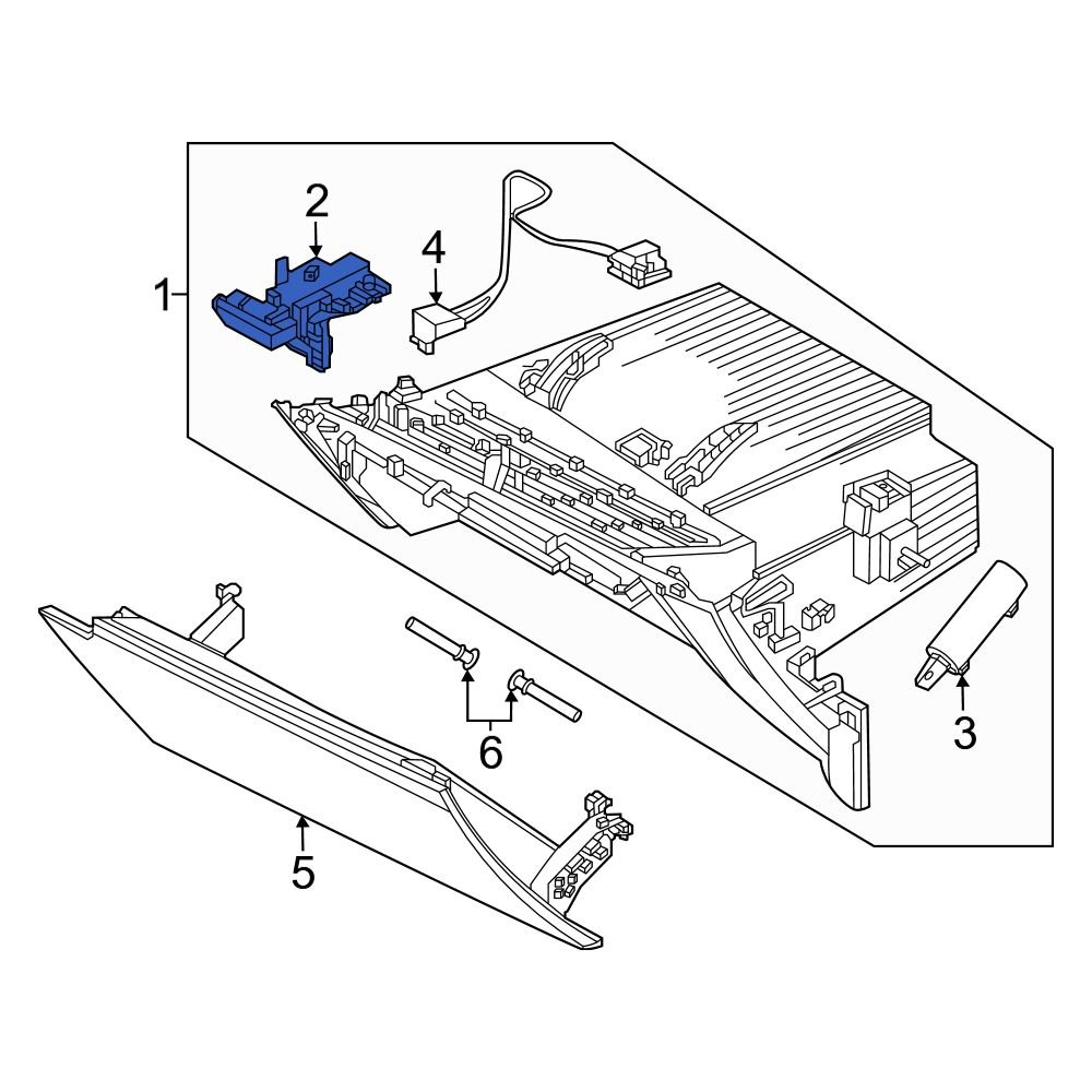 Kia OE 84520CV000CVH Front Glove Box Handle
