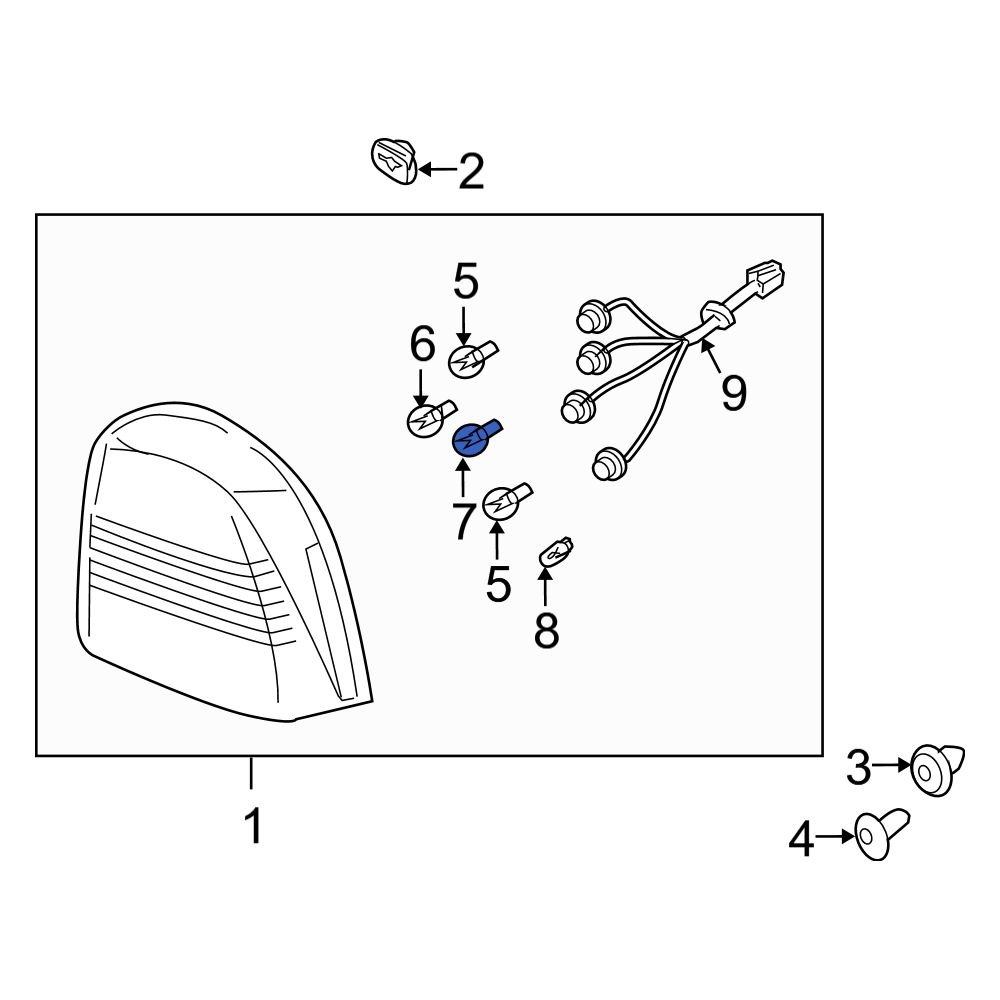 Kia OE 1864227007L Rear Turn Signal Light Bulb