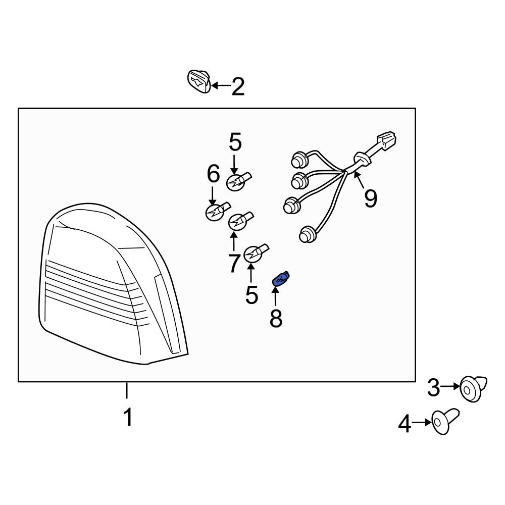 Kia OE 1864305009L License Plate Light Bulb