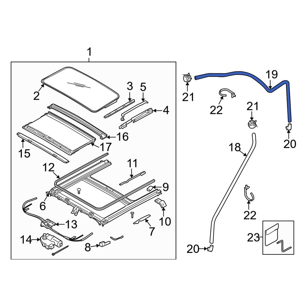Kia OE 816842F200 Rear Sunroof Drain Hose