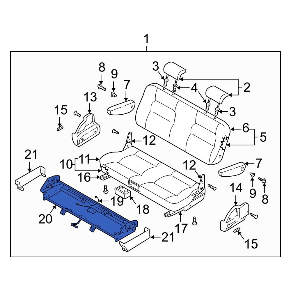 Kia OE 0K54J88710A Center Seat Frame Bracket