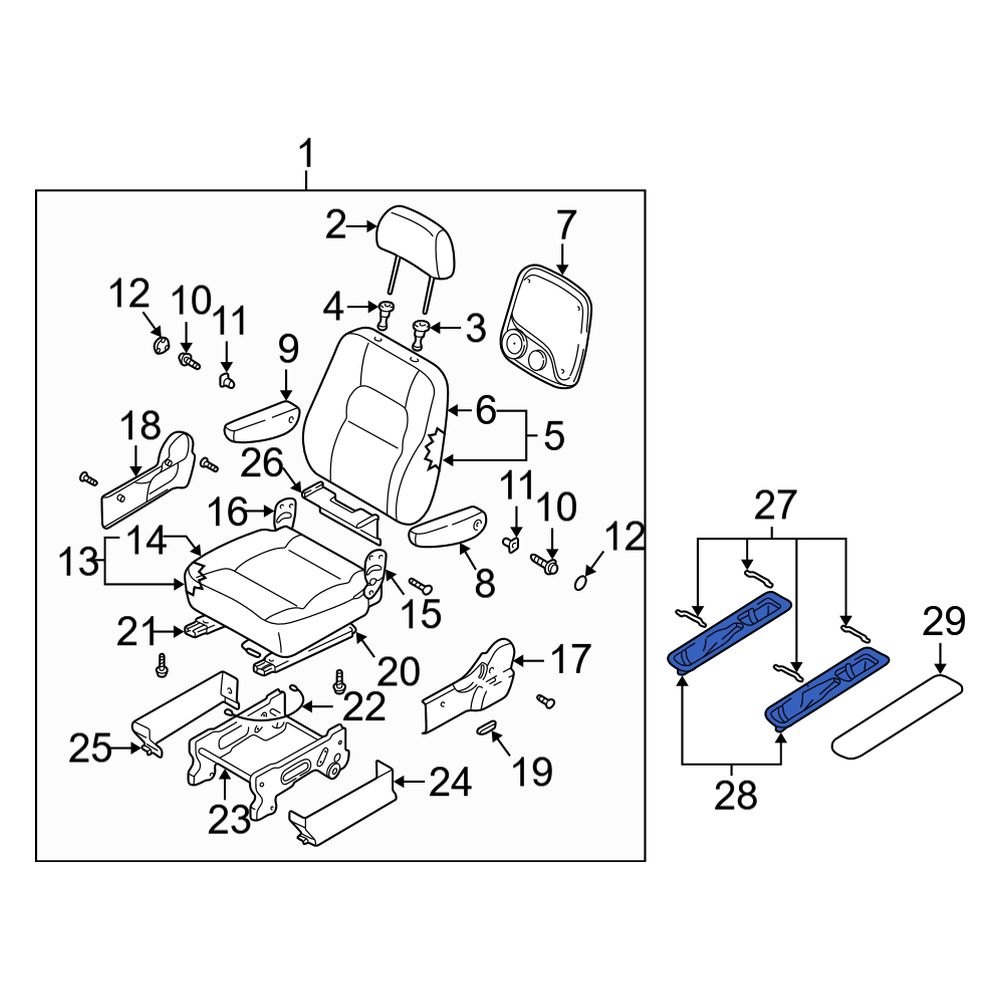 Kia OE 0K54J57511BCY Rear Folding Seat Lock Striker Bracket