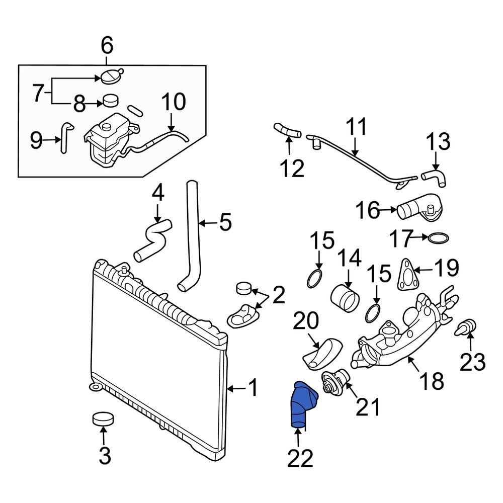 Kia OE 256113C101 Engine Coolant Outlet ORing