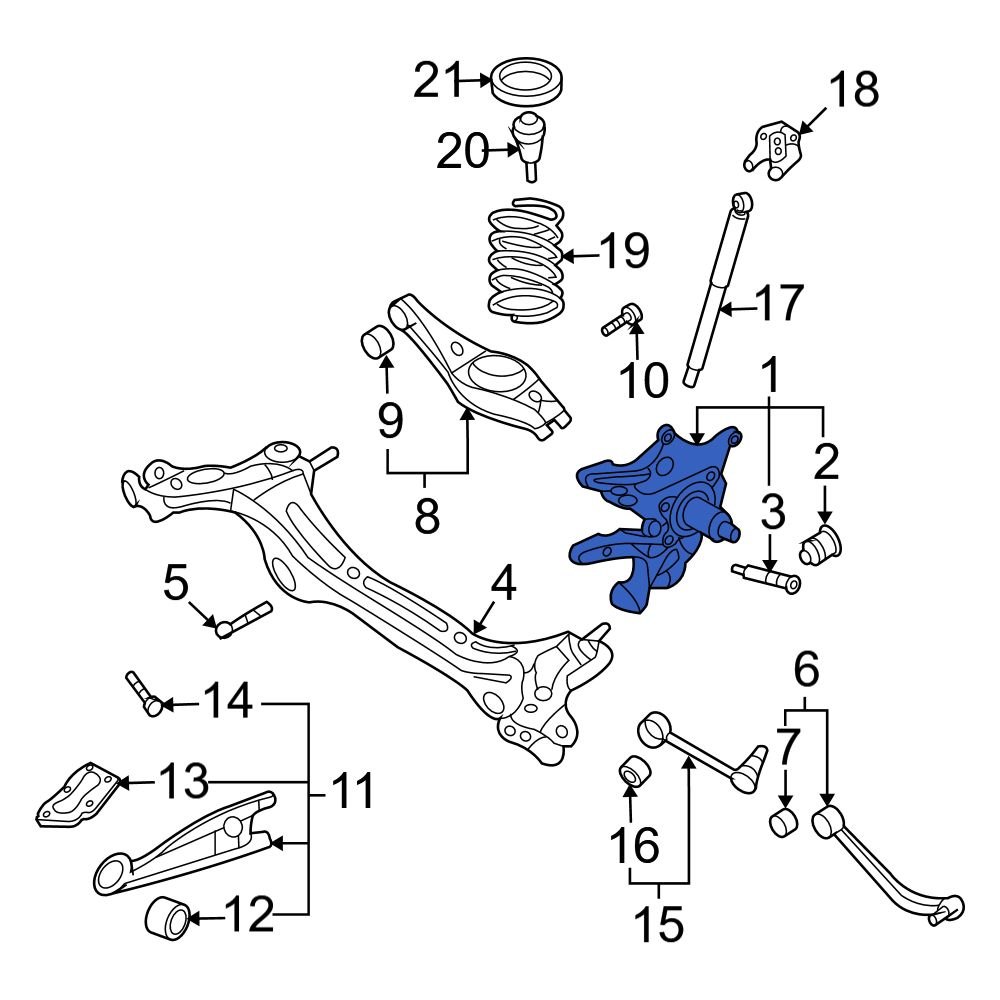 Kia OE 527604D100 Rear Right Suspension Knuckle