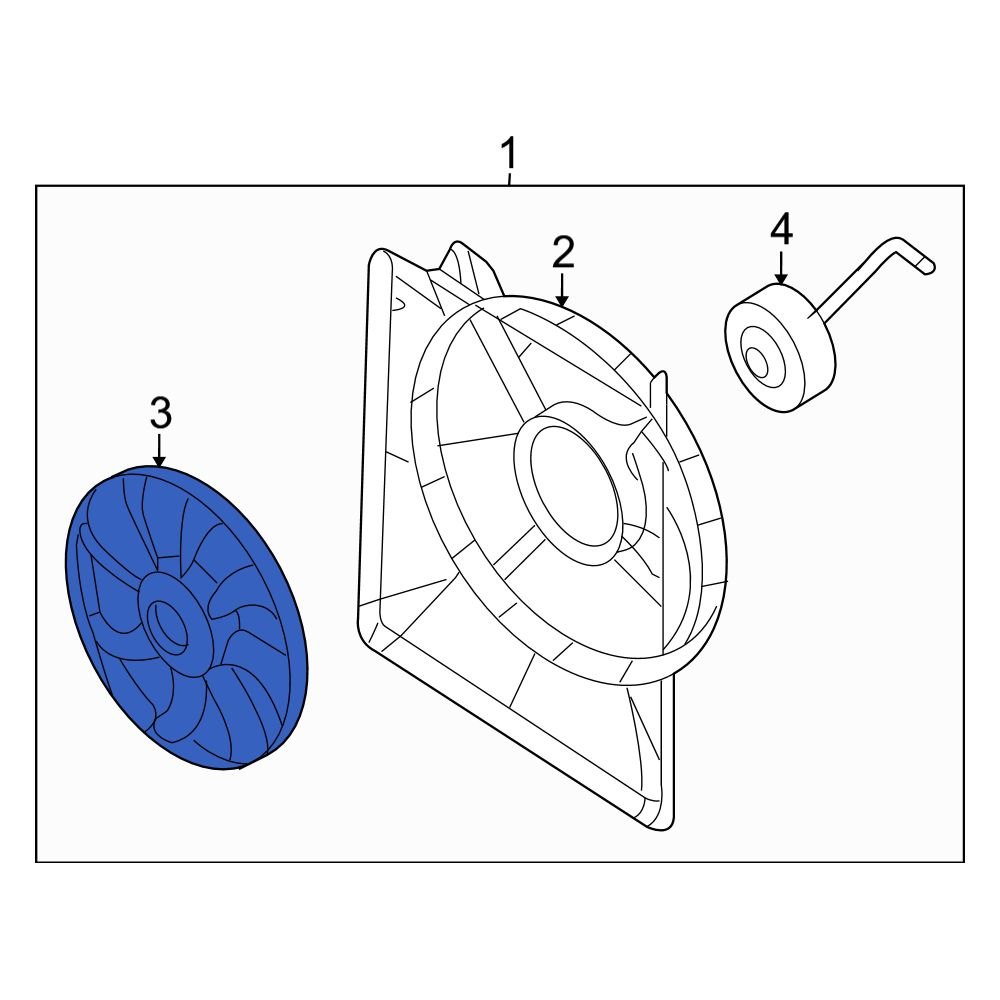 Kia OE 252311C360 A/C Condenser Fan Blade