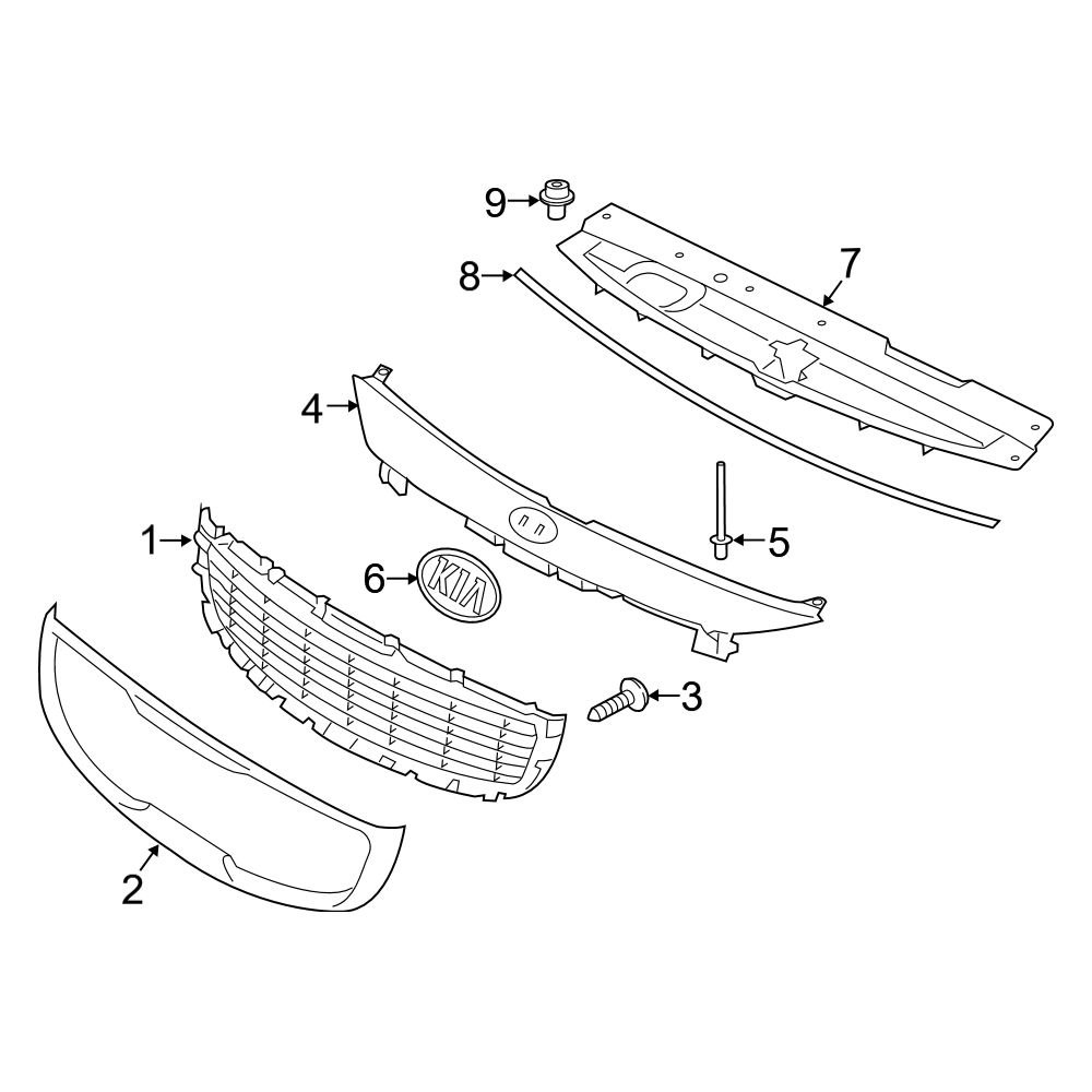 Kia OE 865952T500 - Lower Trunk Trim Panel Clip