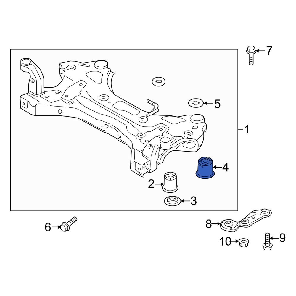 Kia OE 55457A9000 Rear Suspension Crossmember Insulator