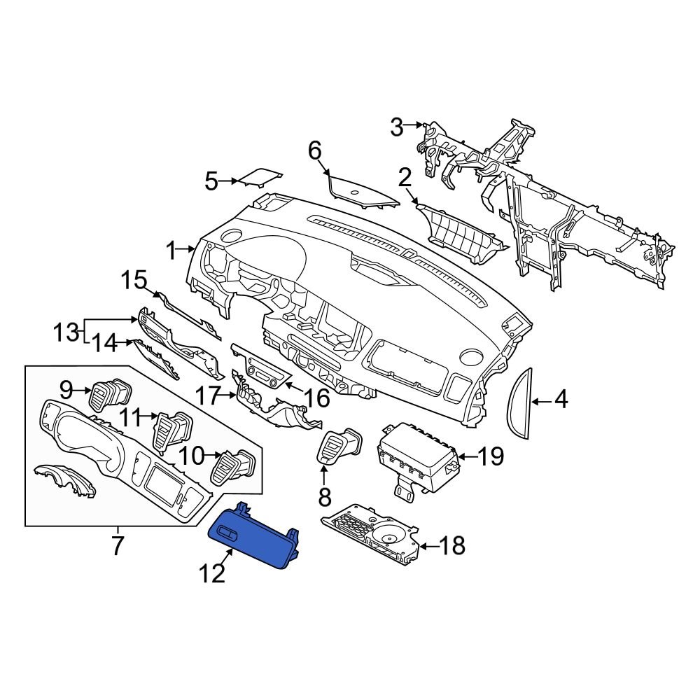 Kia OE 84770A9000WK - Instrument Panel Storage Compartment