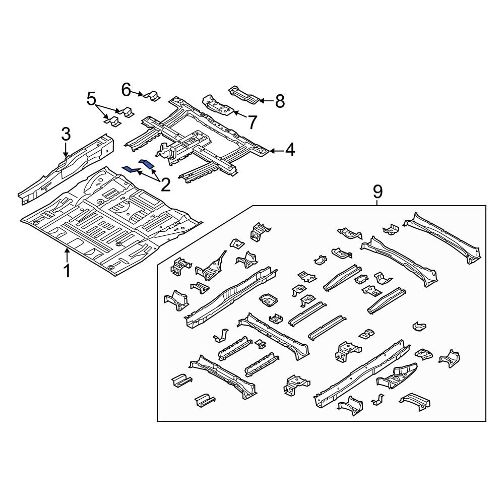 Kia OE 84199A9000 Floor Pan Seal