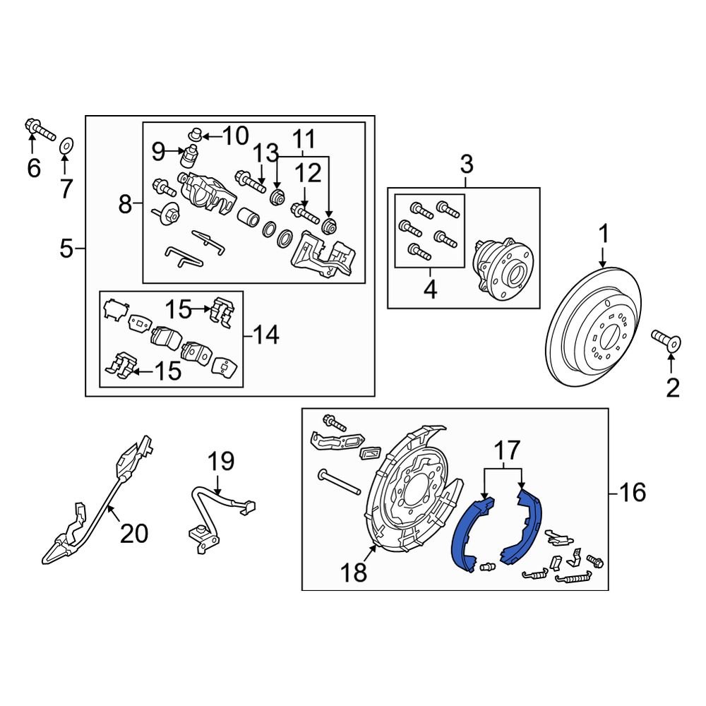 Kia OE 58305A9A00 Rear Parking Brake Shoe