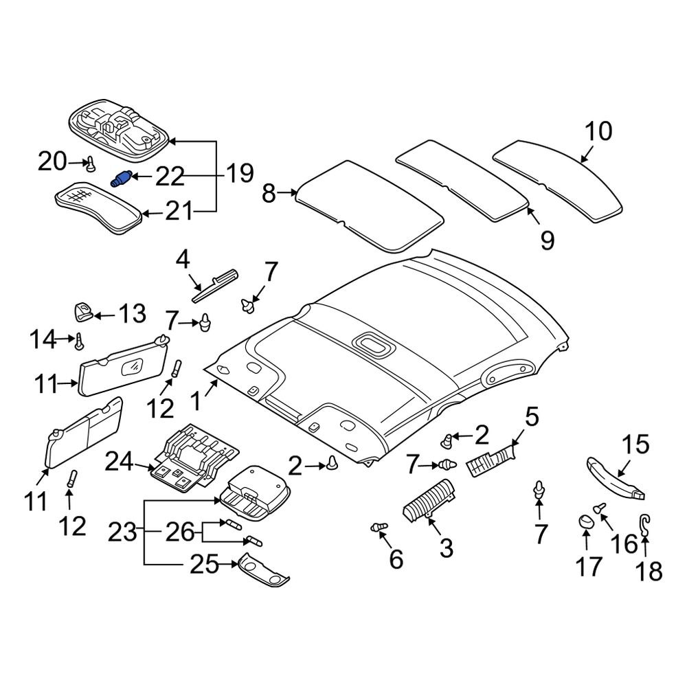 Kia OE 1864510009N Dome Light Bulb