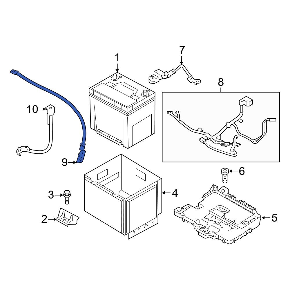 Kia OE 91850H9110 Battery Cable