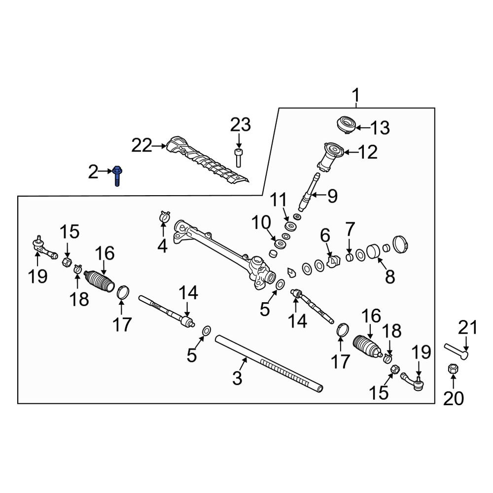Kia OE 57725B4000 Rack and Pinion Bolt