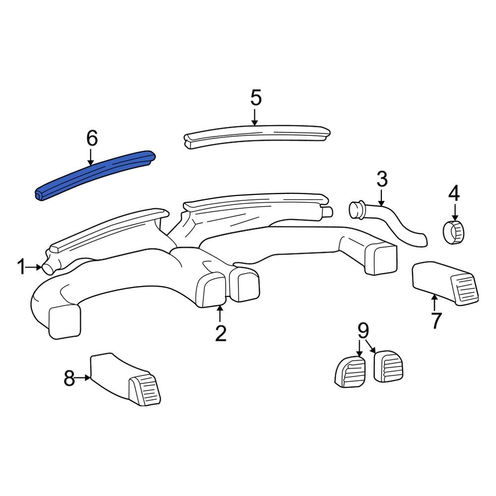 Kia OE 9731438001GJ Front Left Windshield Defroster Nozzle
