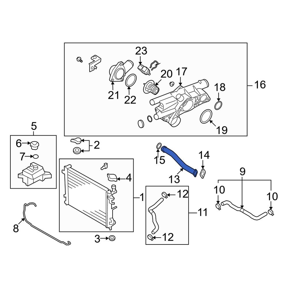 Kia OE 2546025002 Engine Coolant Pipe
