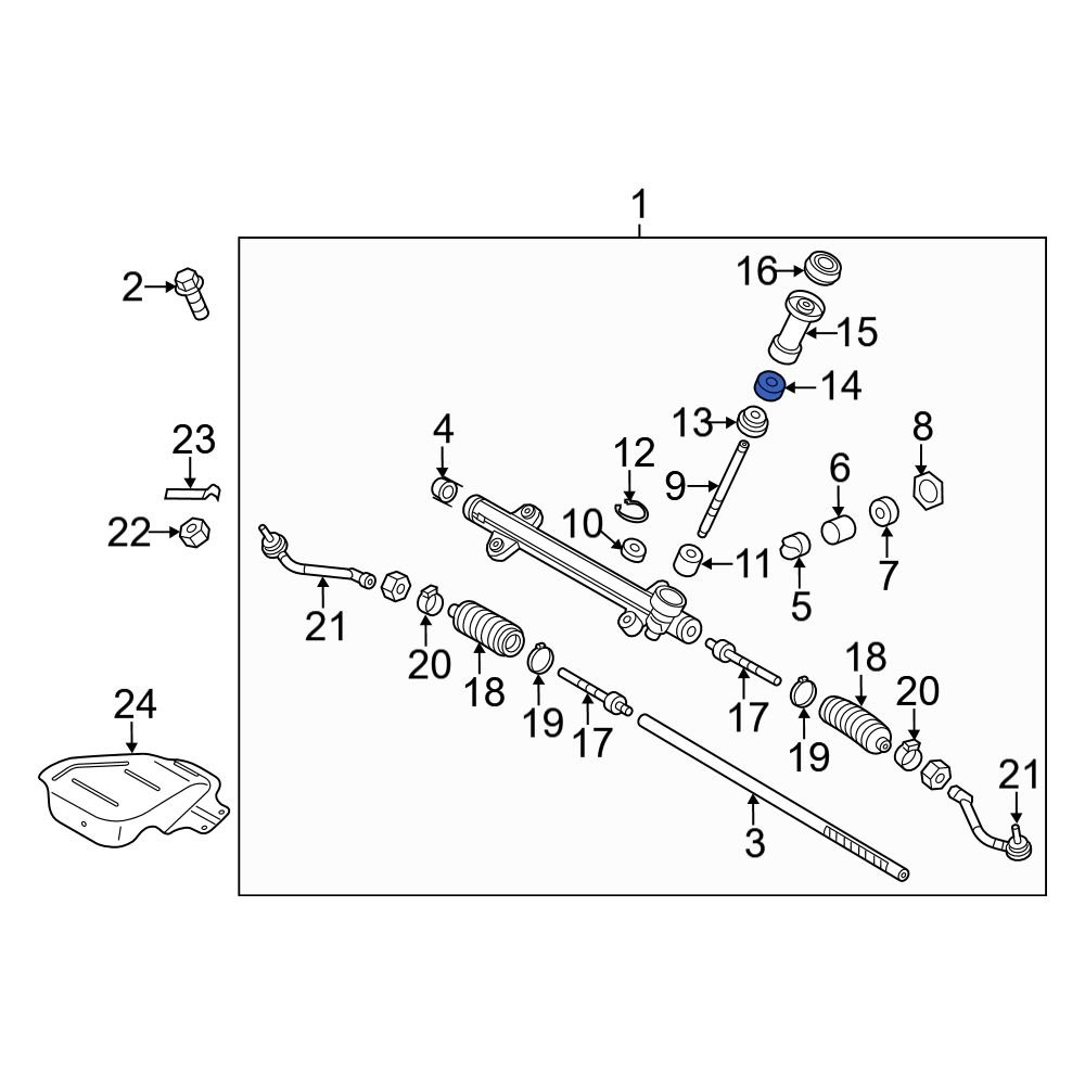 Kia OE 565423Q000 Rack and Pinion Seal