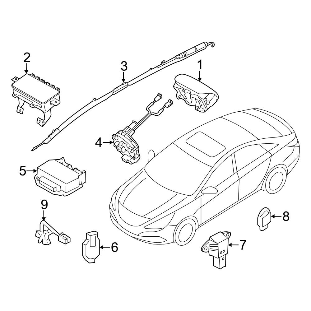 Kia OE 959104C010 - Air Bag Control Module