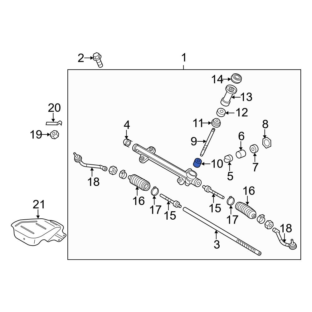 Kia OE 565513Q000 Front Lower Rack and Pinion Bearing Kit