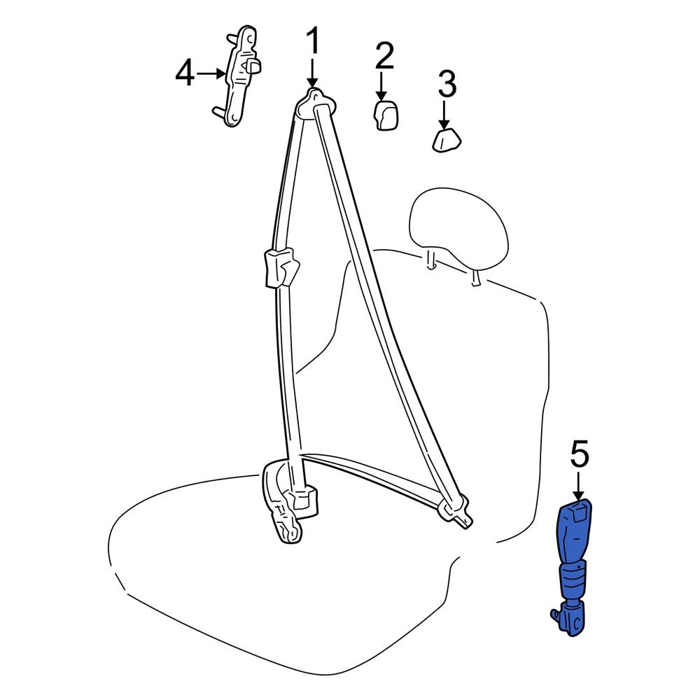 Kia OE 888403F500NF Front Right Seat Belt Receptacle
