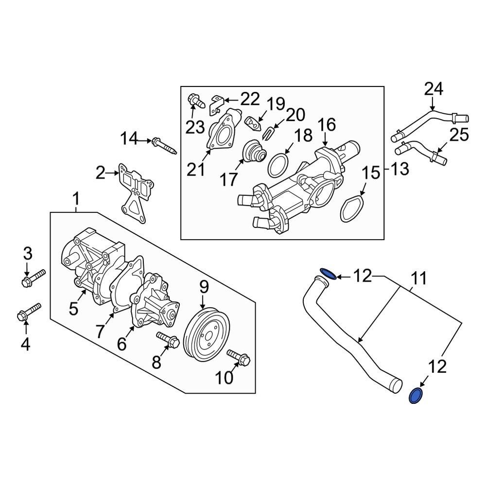 Kia OE 2546221010 - Engine Coolant Pipe O-Ring