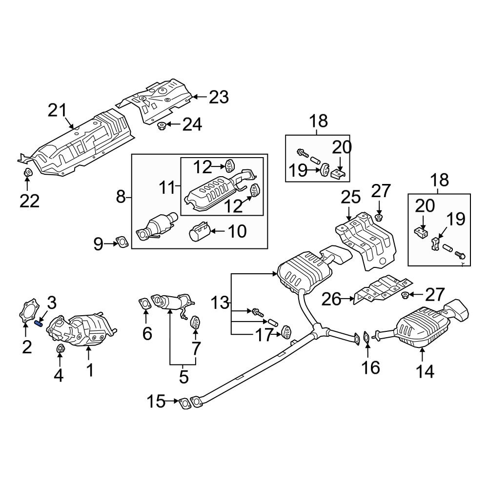 Kia OE 285152A100 Catalytic Converter Stud