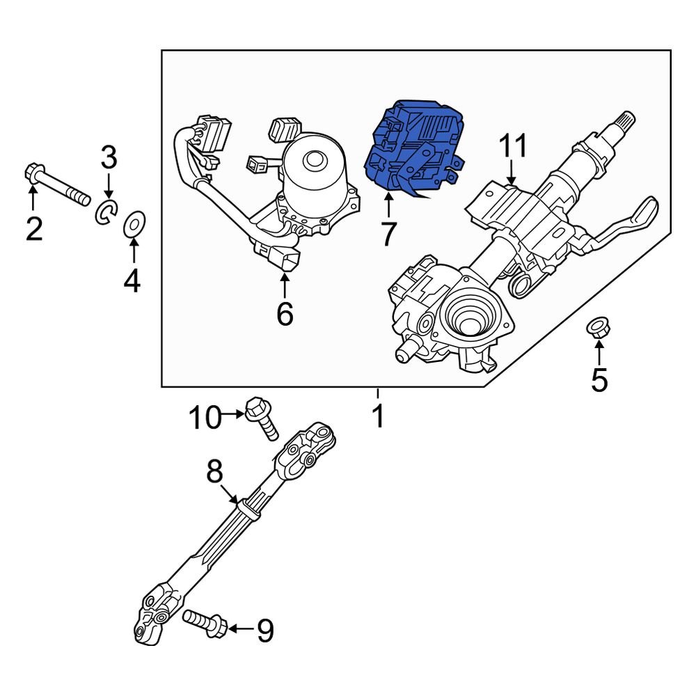 Kia OE 56340A8510 Front Left Steering Column Control Module