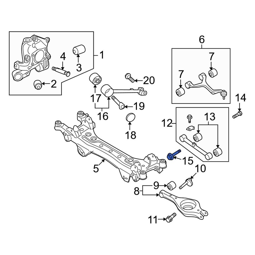 Kia OE 552603K100 - Rear Alignment Camber Adjusting Eccentric