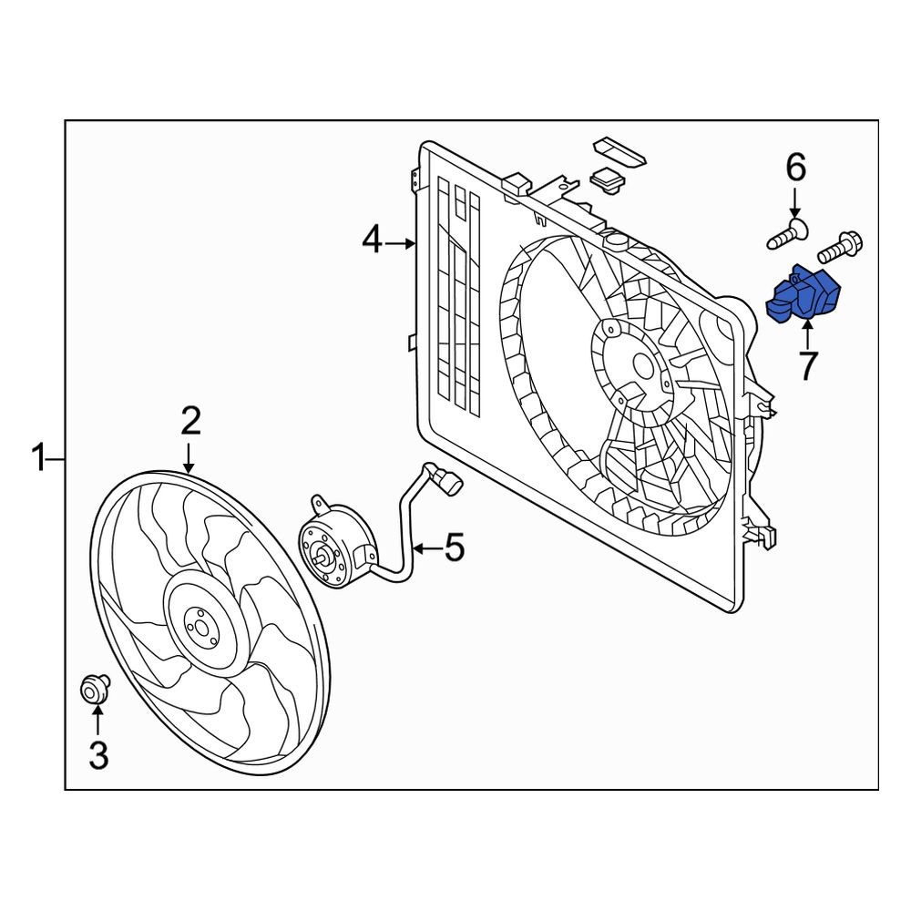 Kia OE 25385F6600 Front Engine Cooling Fan Resistor