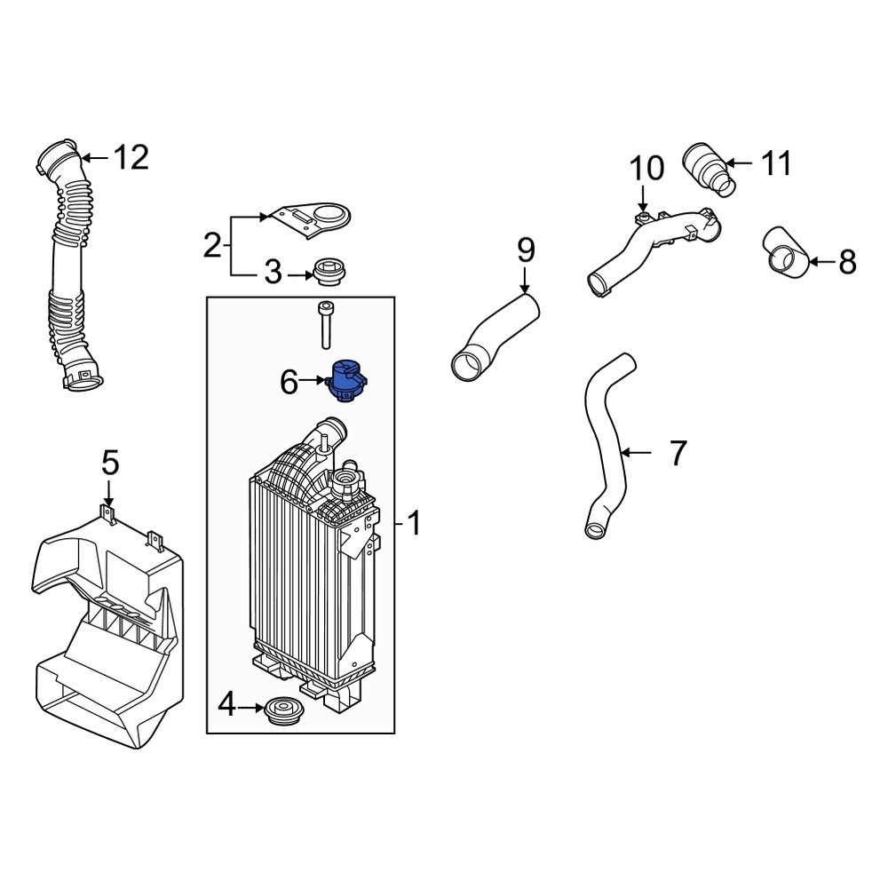 Kia OE 394502M400 Turbocharger Intercooler Coolant Diverter Valve
