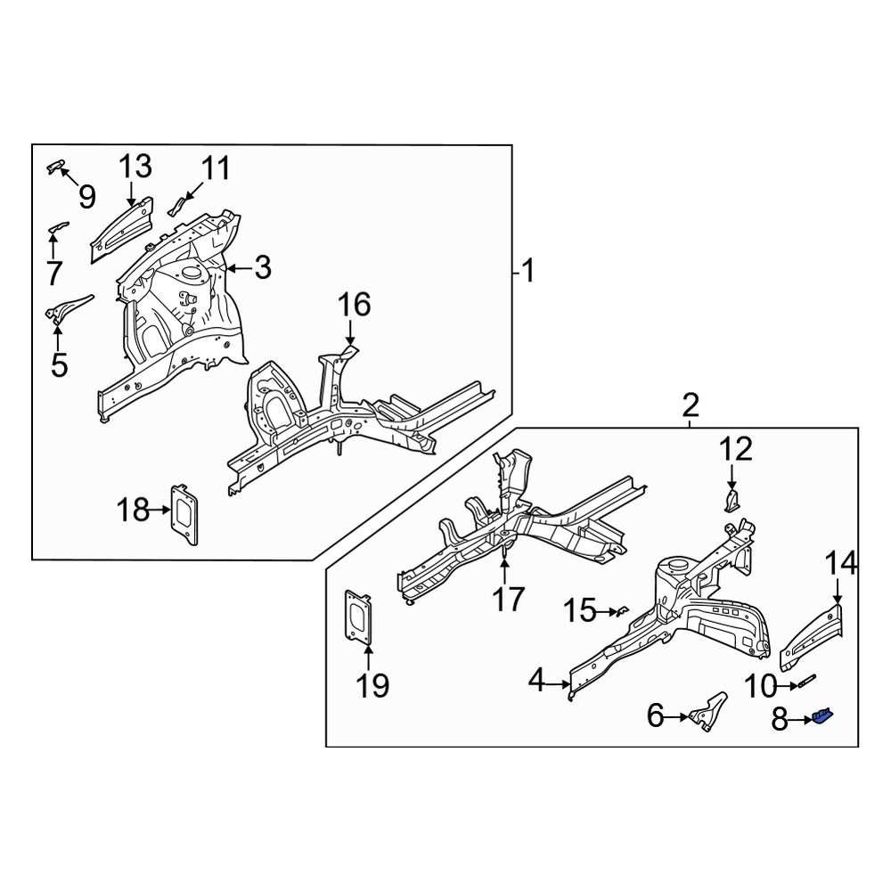 Kia OE 645G2Q5000 - Front Left Fender Apron Extension Bracket