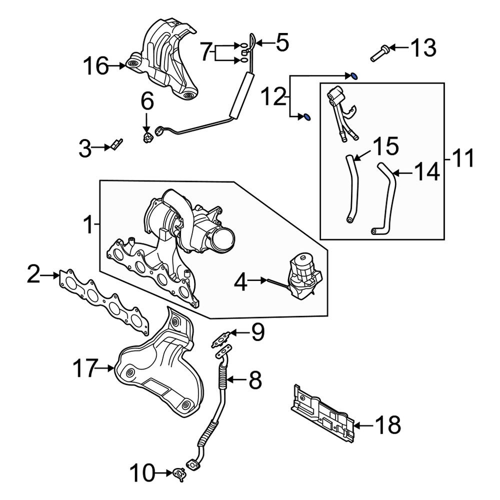 Kia OE 1751212000 Turbocharger Coolant Line Gasket