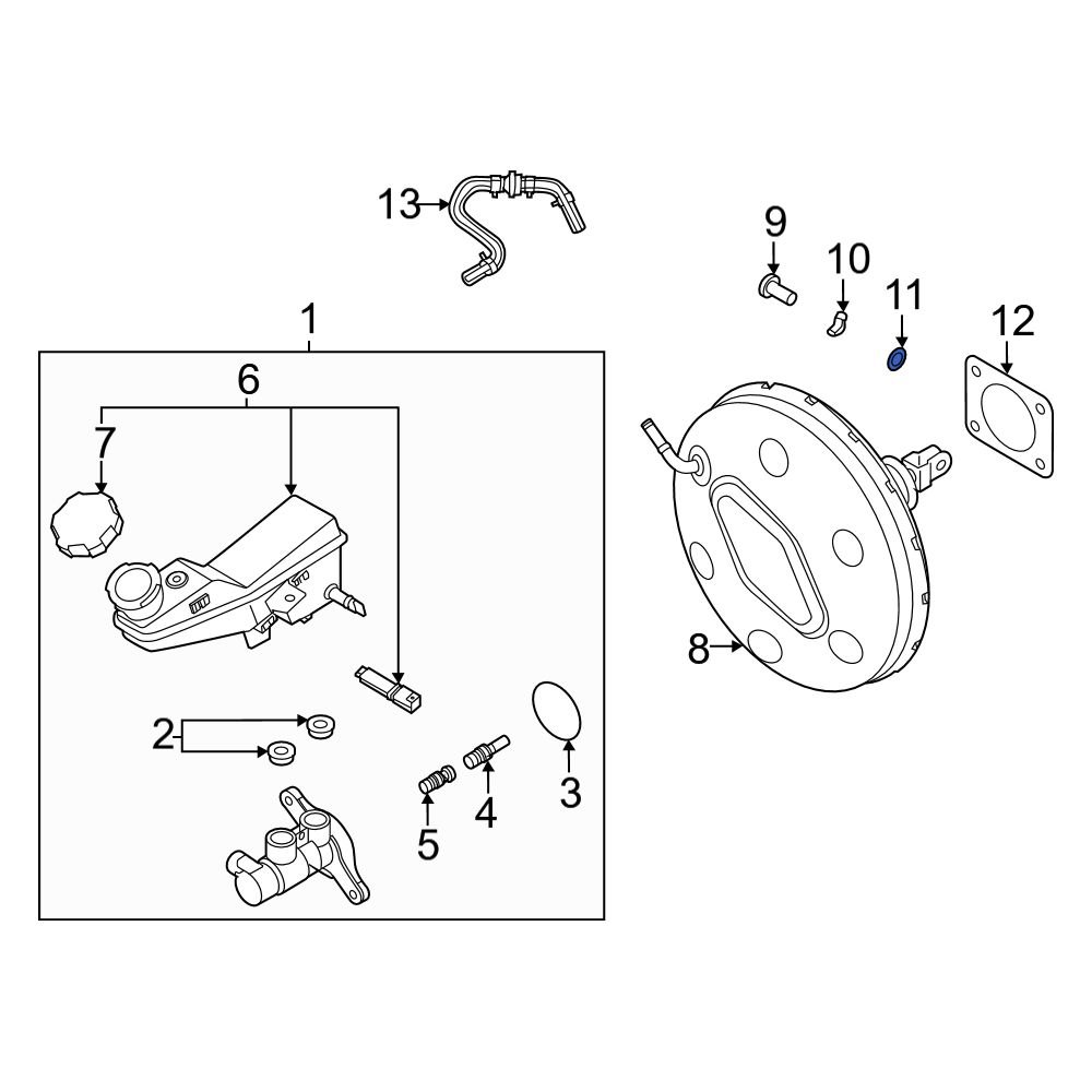 Kia OE 1710007000 Power Brake Booster ORing