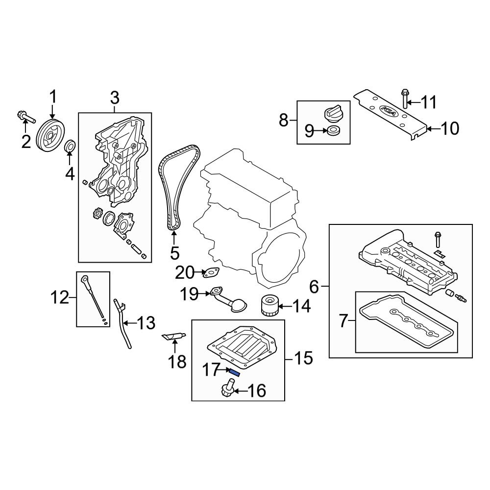 Kia OE 2151323001 Engine Oil Drain Plug Gasket